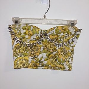 Zara Rhinestone Corset Top